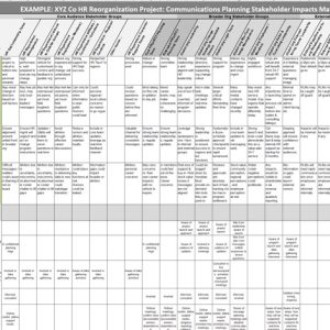 Audience Analysis Communications Planning Matrix